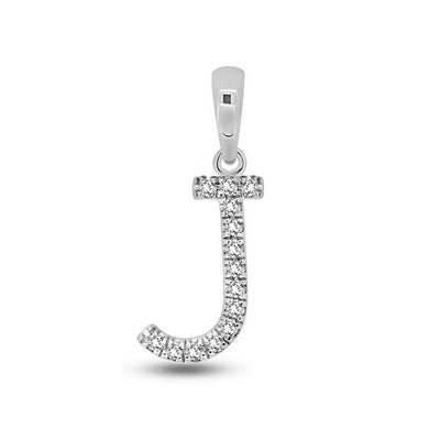 Diamond Initial Pendants DSSP White Gold