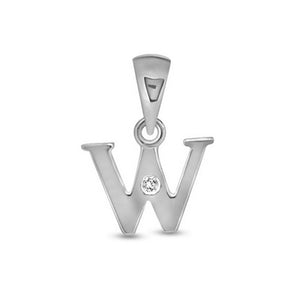 Diamond Initial Pendants DSNP White Gold