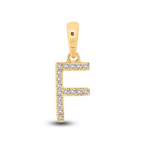 Diamond Initial Pendants DSSP Yellow Gold