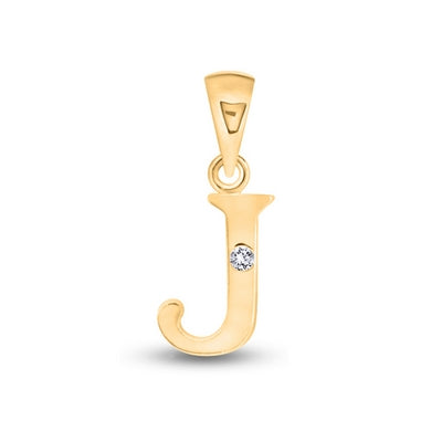 Diamond Initial Pendants DSNP Yellow Gold