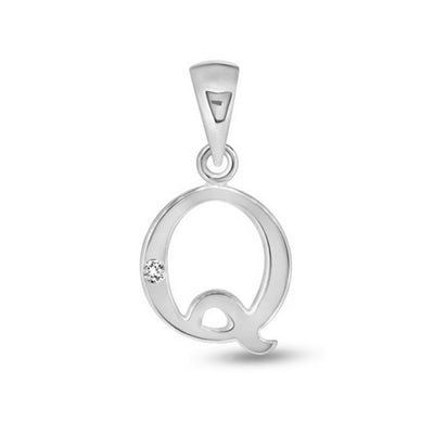 Diamond Initial Pendants DSNP White Gold