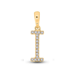 Diamond Initial Pendants DSSP Yellow Gold