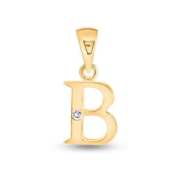 Diamond Initial Pendants DSNP Yellow Gold