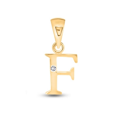 Diamond Initial Pendants DSNP Yellow Gold