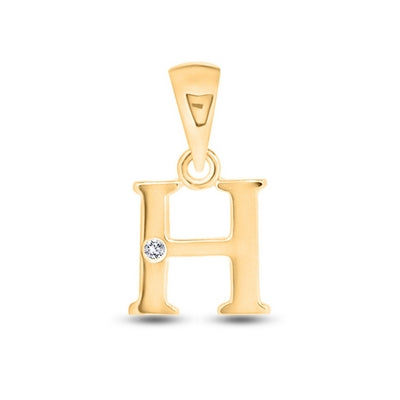 Diamond Initial Pendants DSNP Yellow Gold