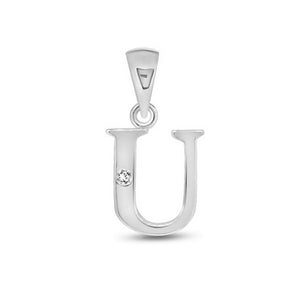 Diamond Initial Pendants DSNP White Gold