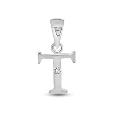 Diamond Initial Pendants DSNP White Gold