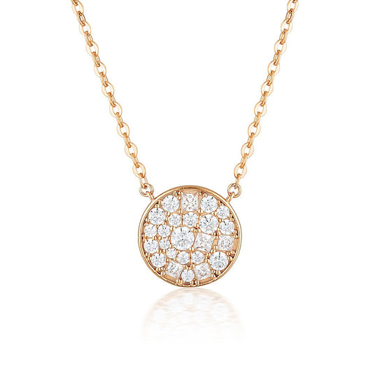 MOSAIC DISC ROSE GOLD PENDANT
