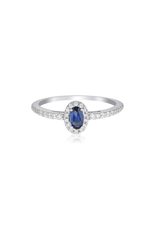 AURORA GLOW RING SILVER/SAPPHIRE