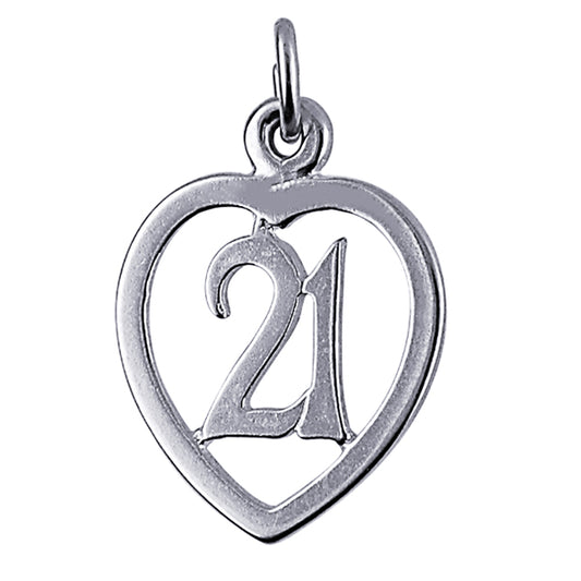 21 in Heart Charm