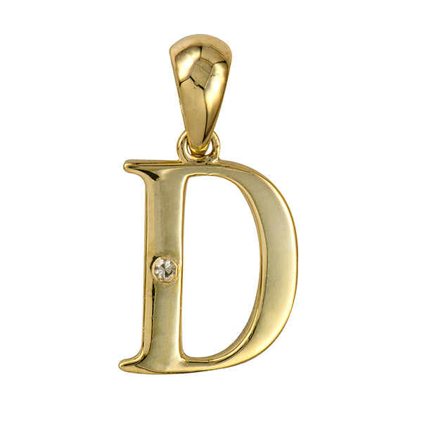 9Y Diamond Set Block Initials