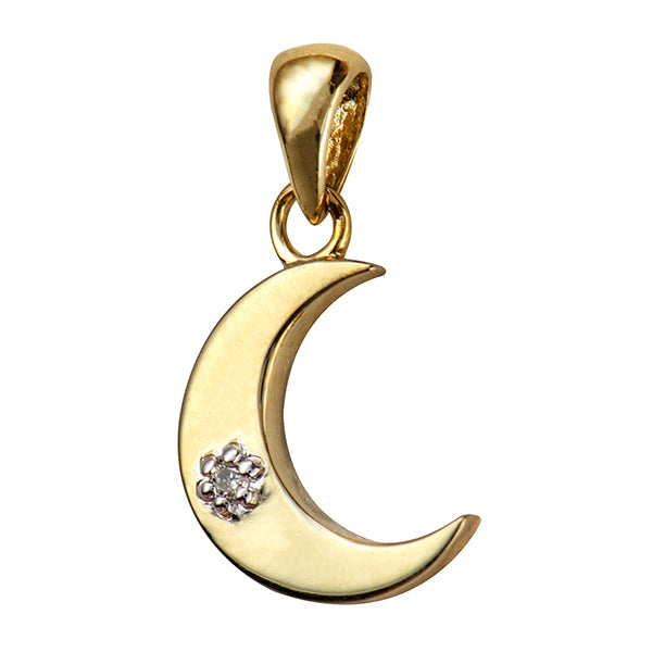 Diamond Moon Pendant