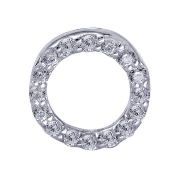 White Cz Open Circle Studs