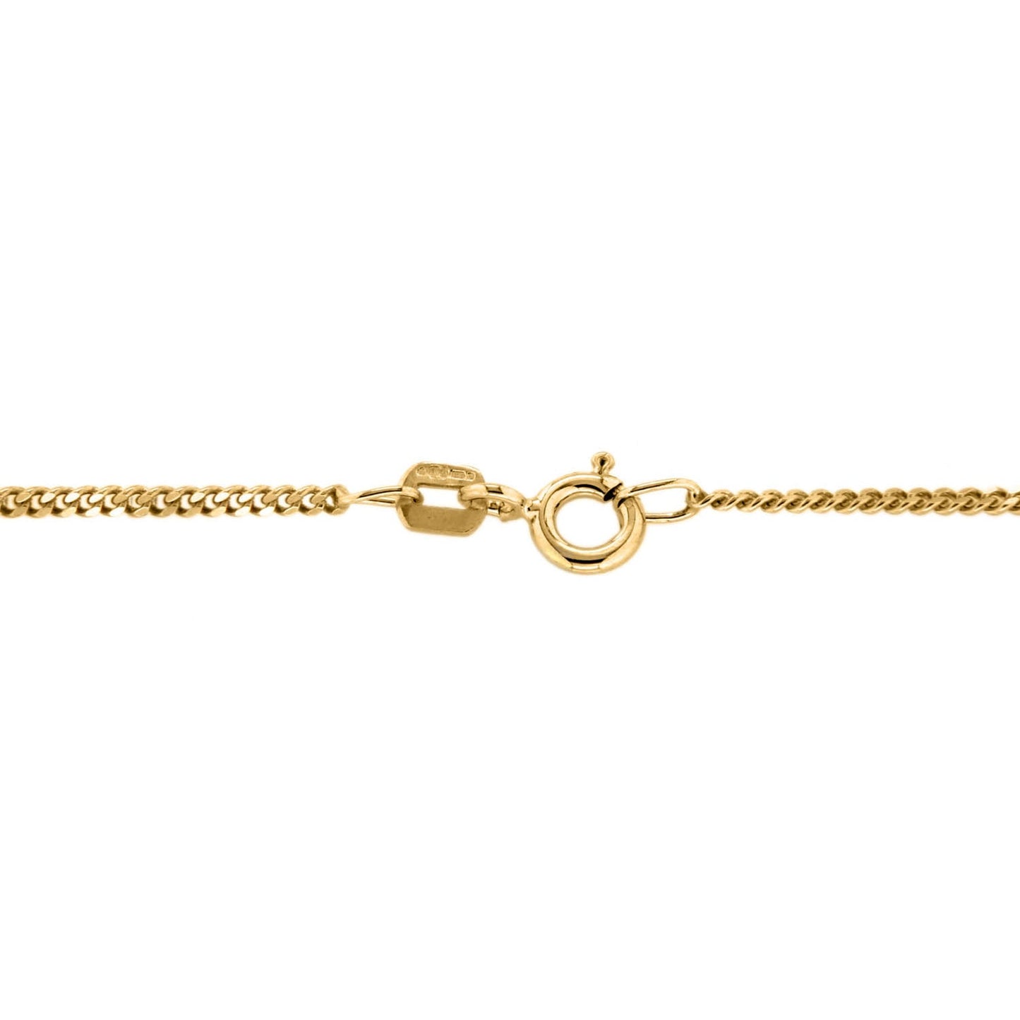 9K Yellow Gold 40 Diamond Cut Curb Chain 46cm