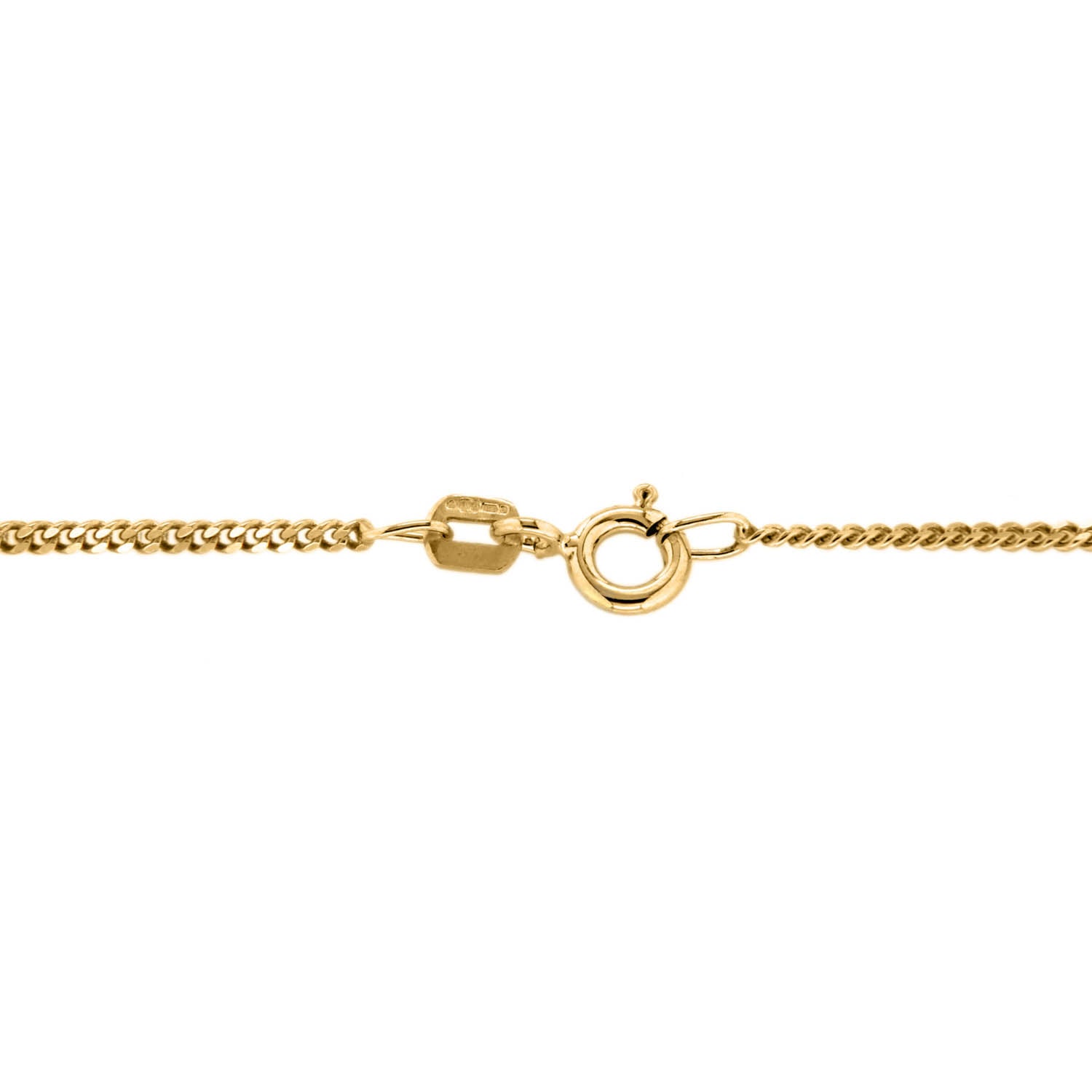 9K Yellow Gold 40 Diamond Cut Curb Chain 46cm
