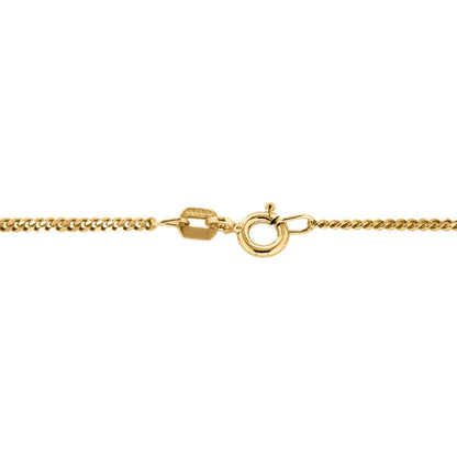 9K Yellow Gold 40 Diamond Cut Curb Chain 46cm