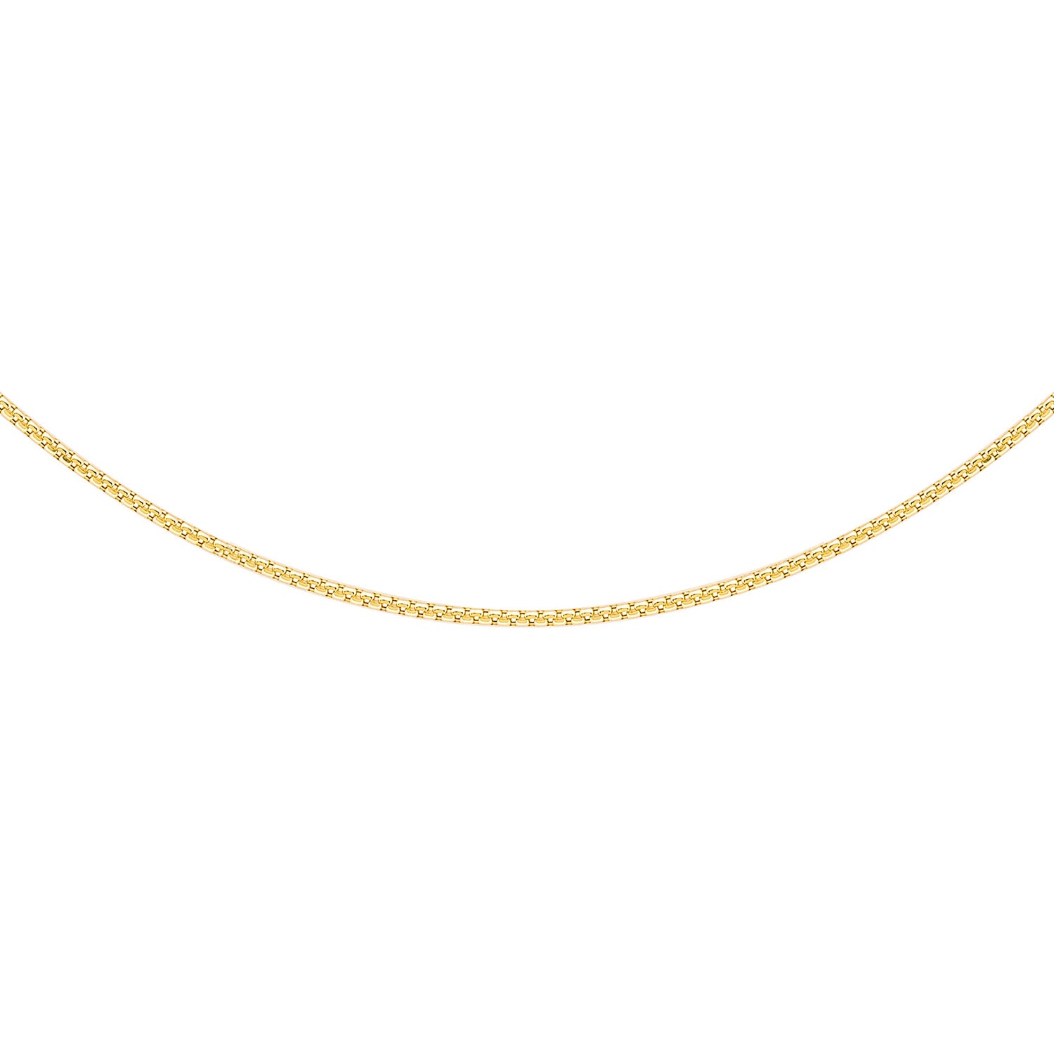9K Yellow Gold 22 Diamond Cut Box Chain 40cm
