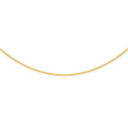 9K Yellow Gold 22 Diamond Cut Box Chain 40cm