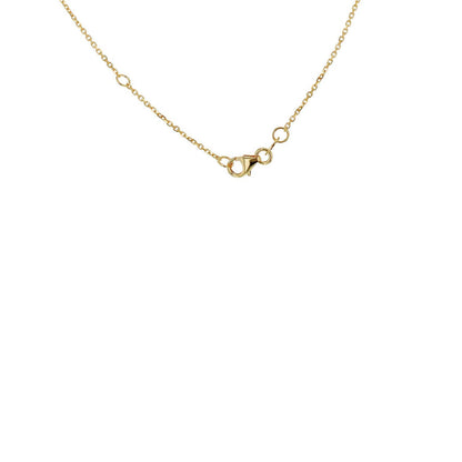 9K Yellow Gold Diamond Cut Oval Necklace 43-46cm