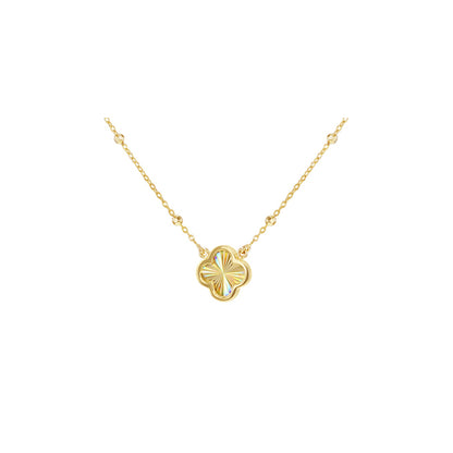 9K Yellow Gold Rainbow Petal Necklace 40-45cm