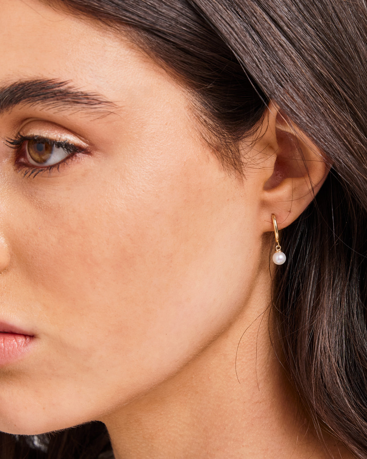9K Yellow Gold Freshwater Pearl Drop Earrings