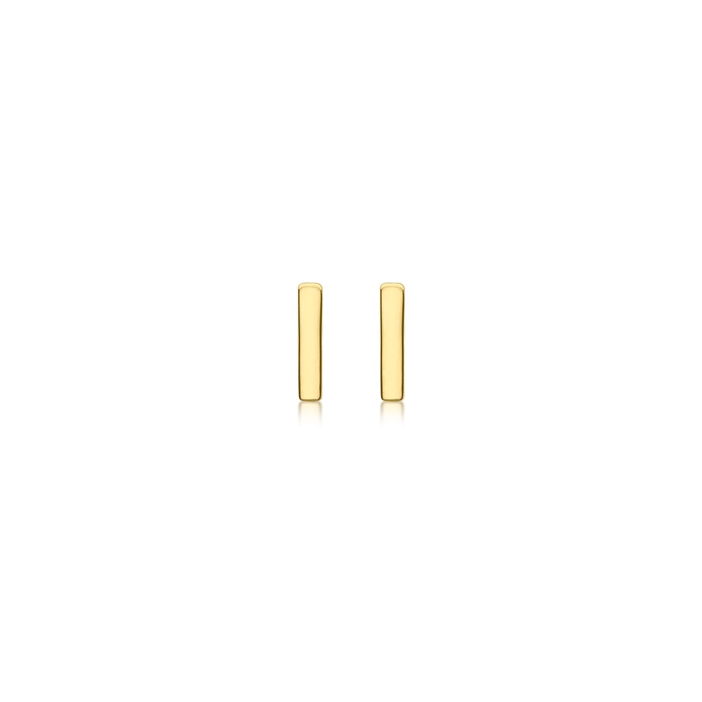 9K Yellow Gold Mini Initial Stud Earrings — I