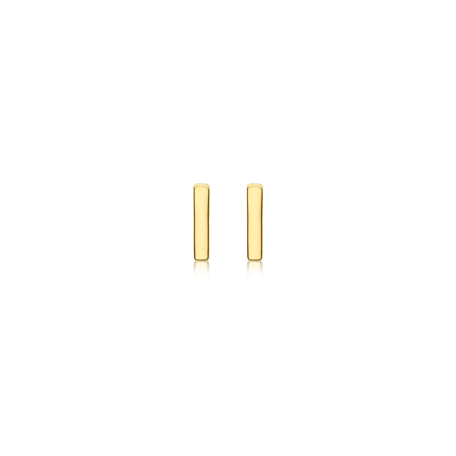 9K Yellow Gold Mini Initial Stud Earrings — I