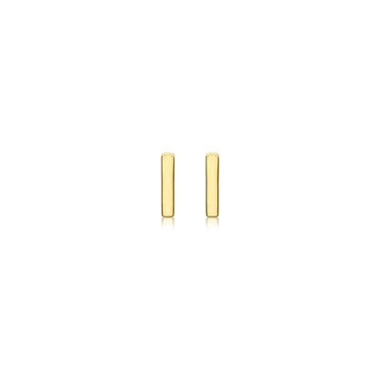 9K Yellow Gold Mini Initial Stud Earrings — I