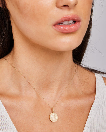 9K Yellow Gold St Christopher Travel Pendant