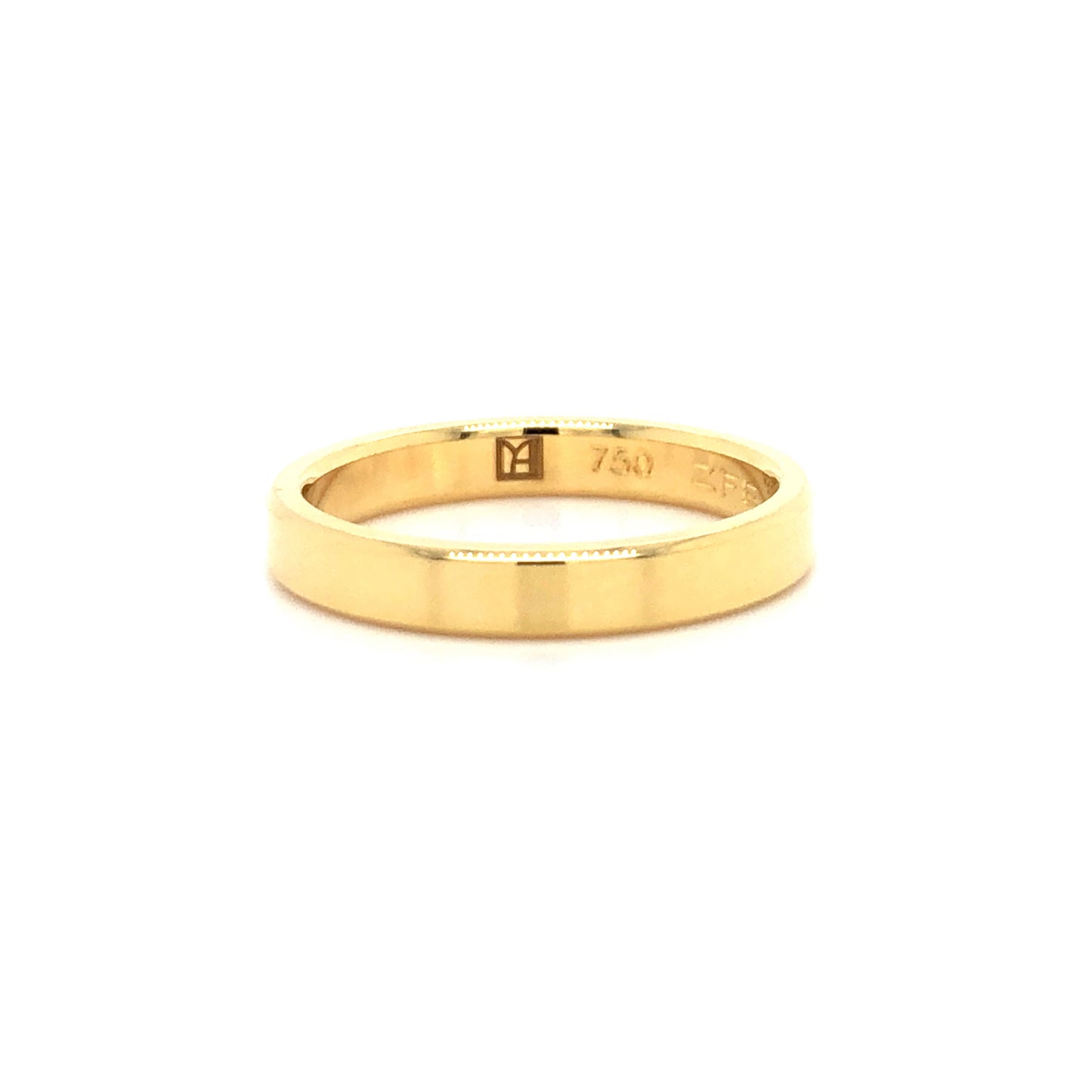 18K 3MM FLAT EDGE BAND