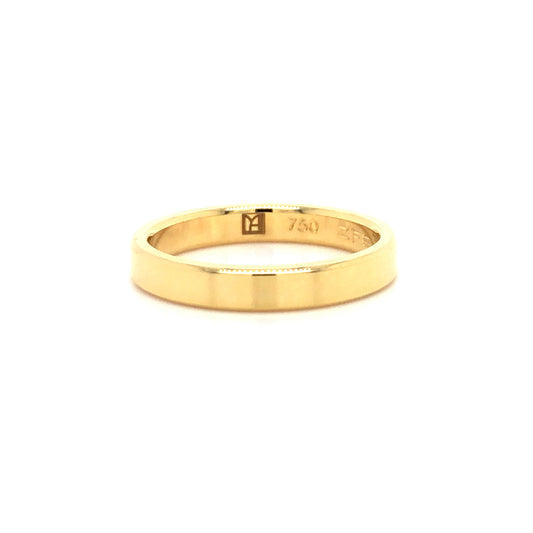 18K 3MM FLAT EDGE BAND