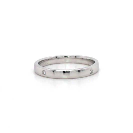 18K SCATT INVI DIA BAND