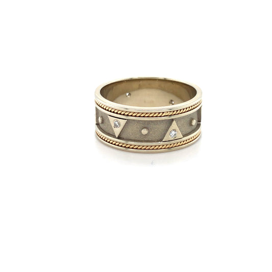 9K 2T FANCY DIA BAND