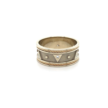 9K 2T FANCY DIA BAND