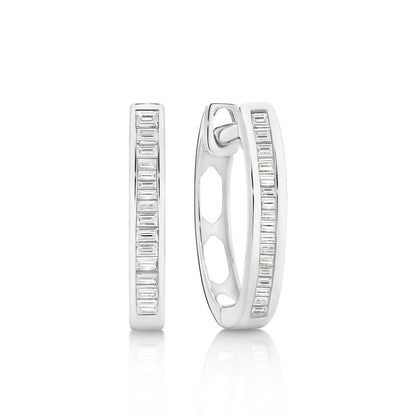 Hoop Earrings 18KT Gold 0.7g 0.1ct GH/SI