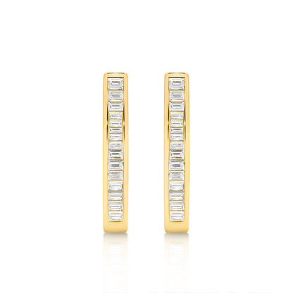 Hoop Earrings 18KT Gold 0.7g 0.1ct GH/SI