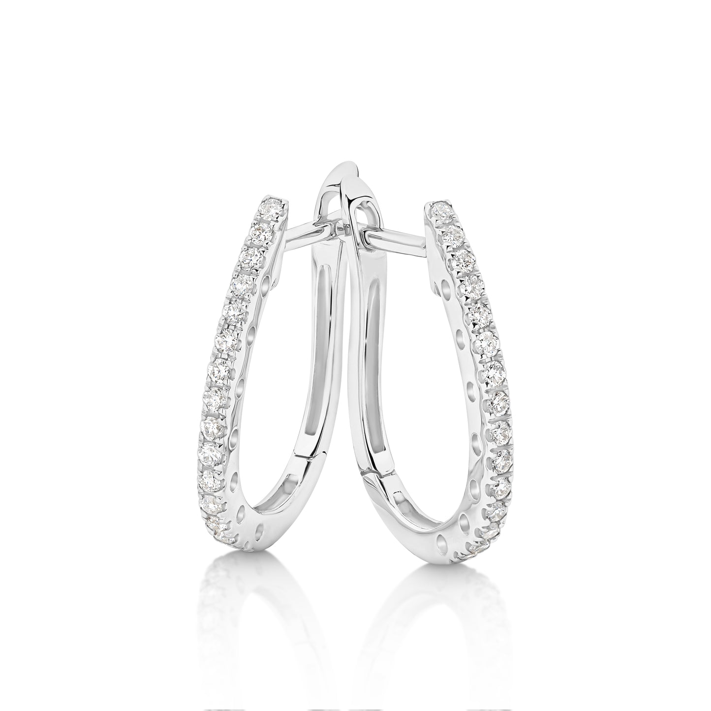 Hoop Earrings 18KT Gold 1.58g 0.15ct GH/SI