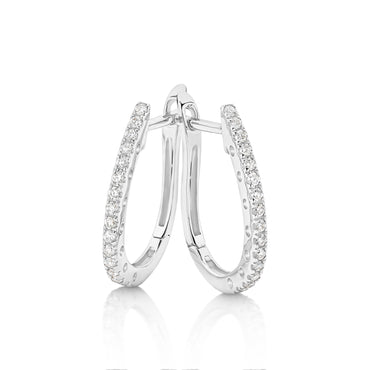 Hoop Earrings 18KT Gold 1.58g 0.15ct GH/SI