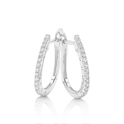 Hoop Earrings 18KT Gold 1.58g 0.15ct GH/SI