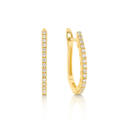 Hoop Earrings 18KT Gold 1.58g 0.15ct GH/SI