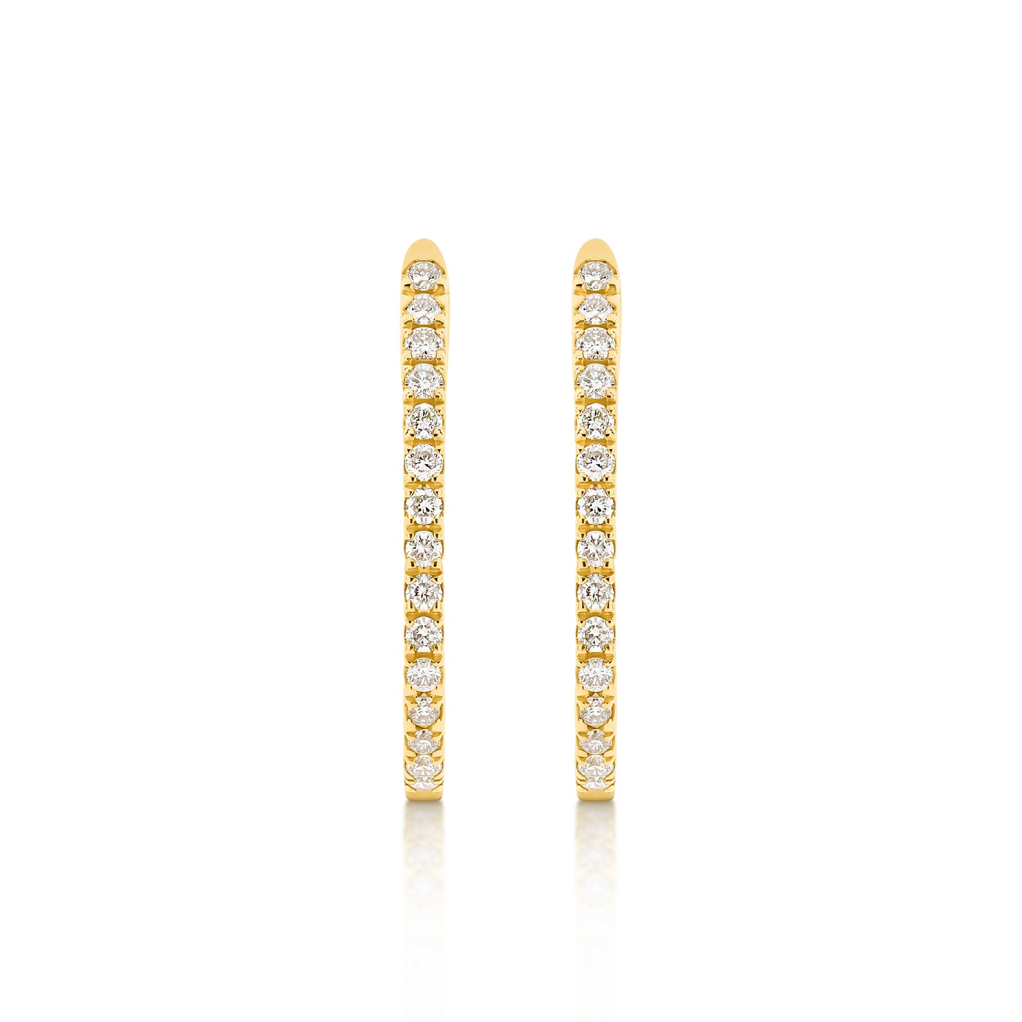 Hoop Earrings 18KT Gold 1.58g 0.15ct GH/SI