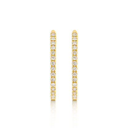 Hoop Earrings 18KT Gold 1.58g 0.15ct GH/SI
