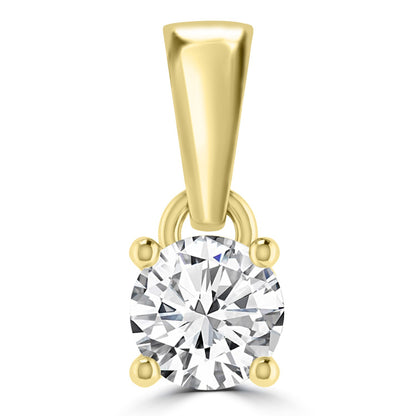 Diamond Solitaire Pendant with 0.25ct Diamonds in 18K Yellow Gold - 18YCP25