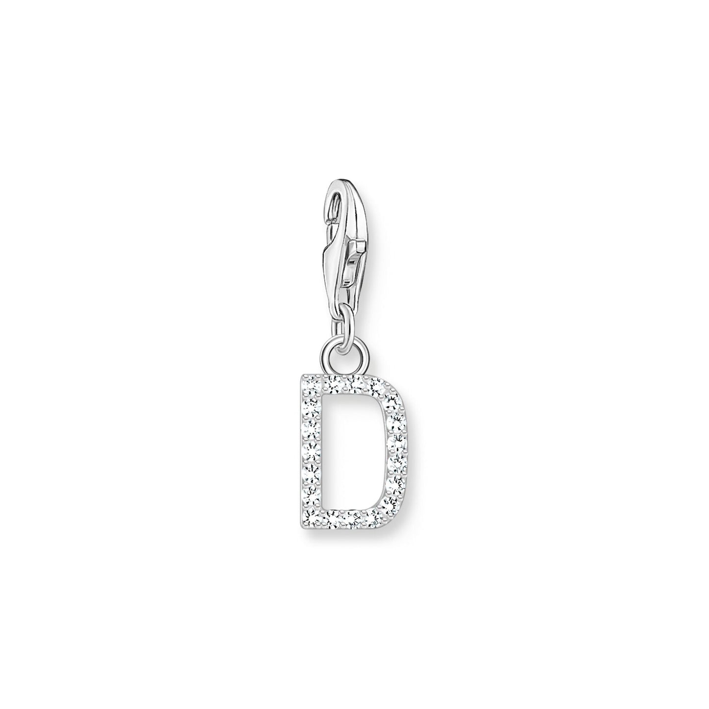 Thomas Sabo Initial Charm Pendant — D, Sterling silver