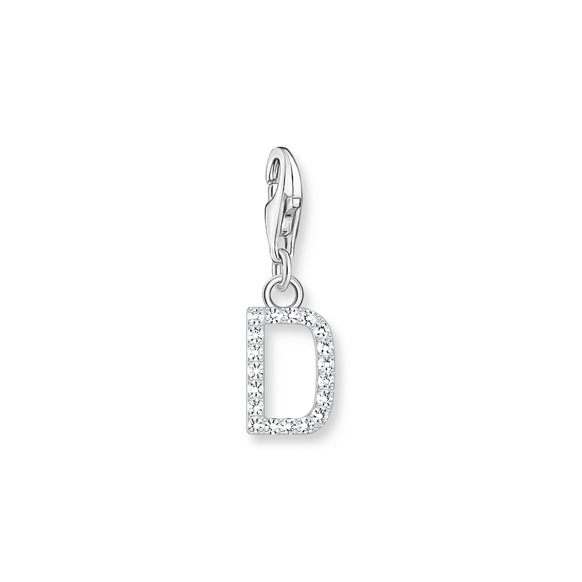Thomas Sabo Initial Charm Pendant — D, Sterling silver
