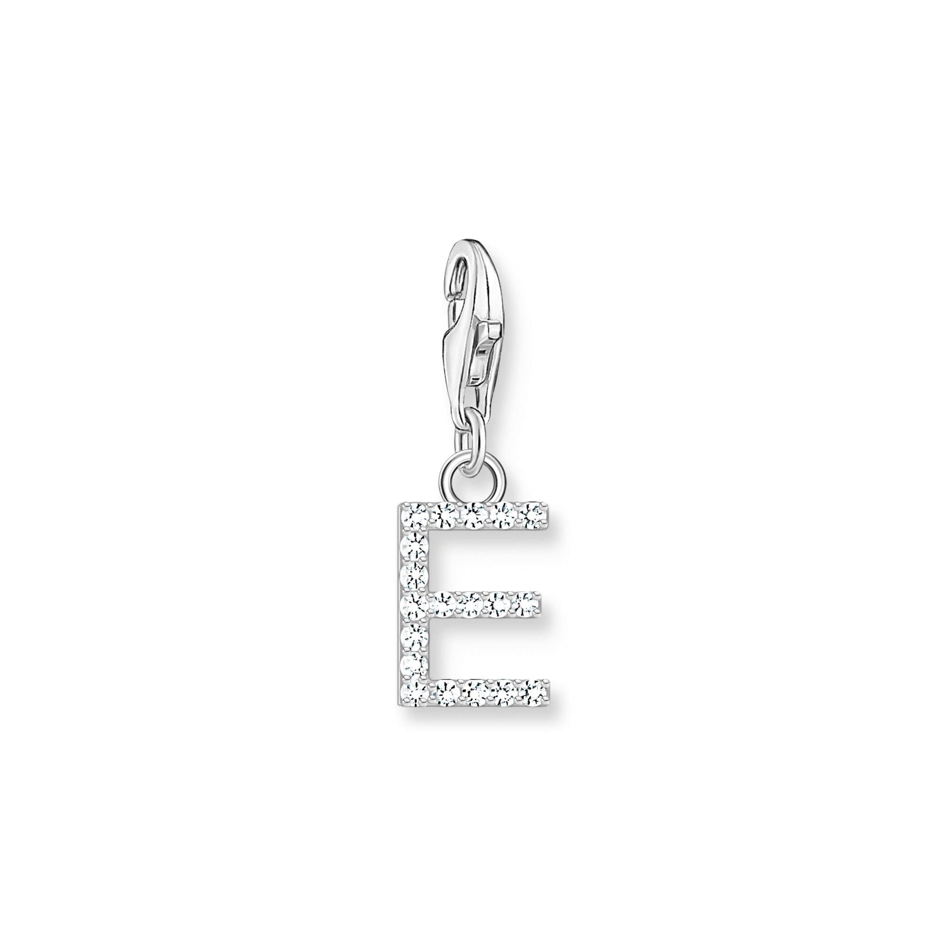 Thomas Sabo Initial Charm Pendant — E, Sterling silver