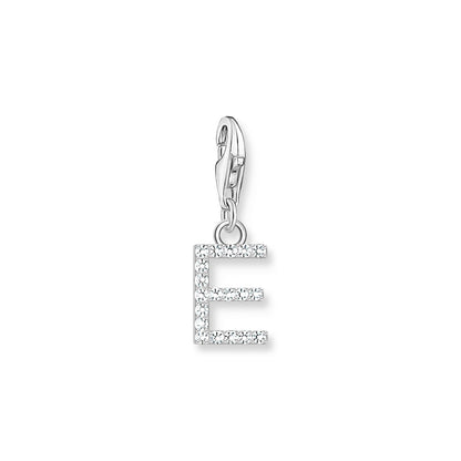 Thomas Sabo Initial Charm Pendant — E, Sterling silver