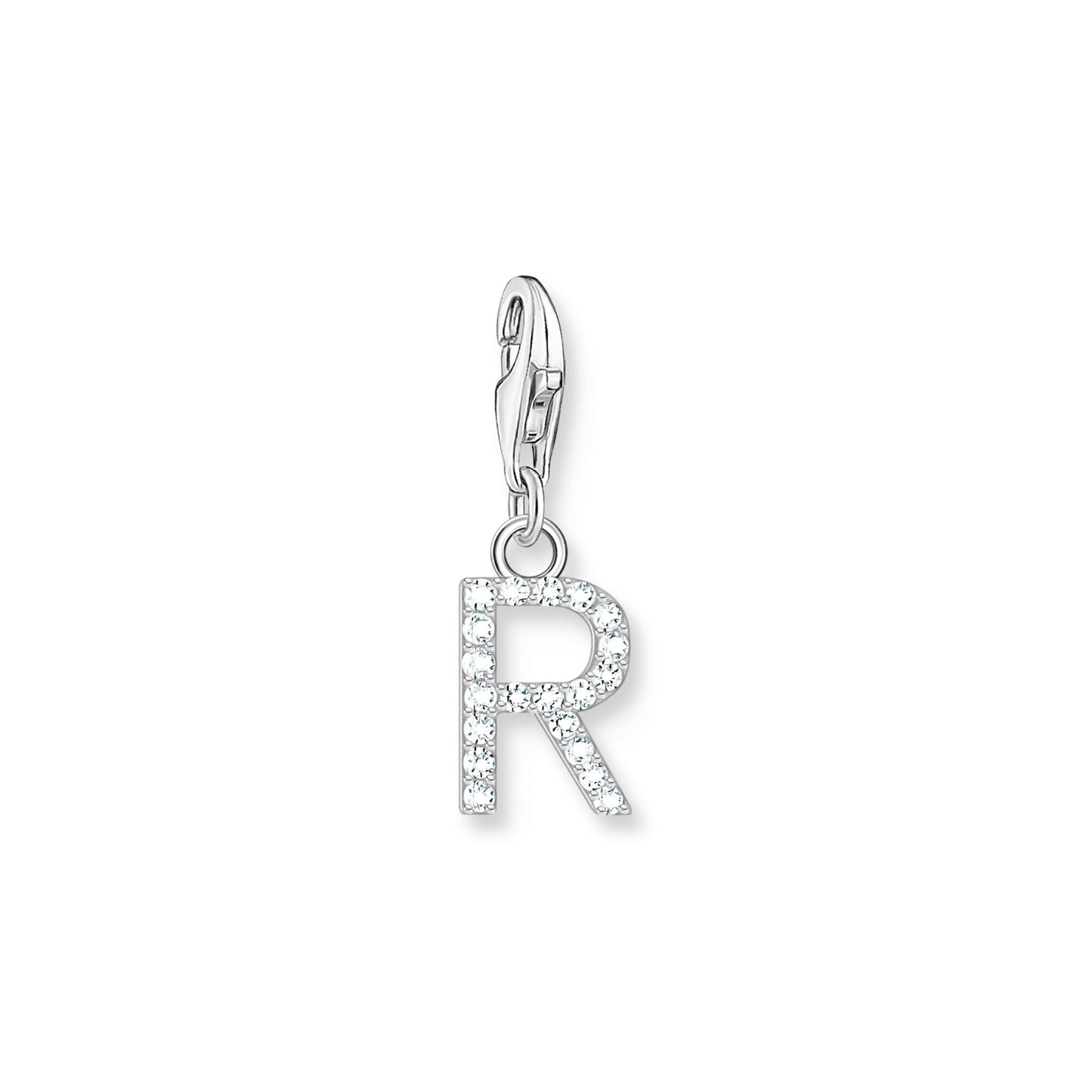 Thomas Sabo Initial Charm Pendant — R, Sterling silver