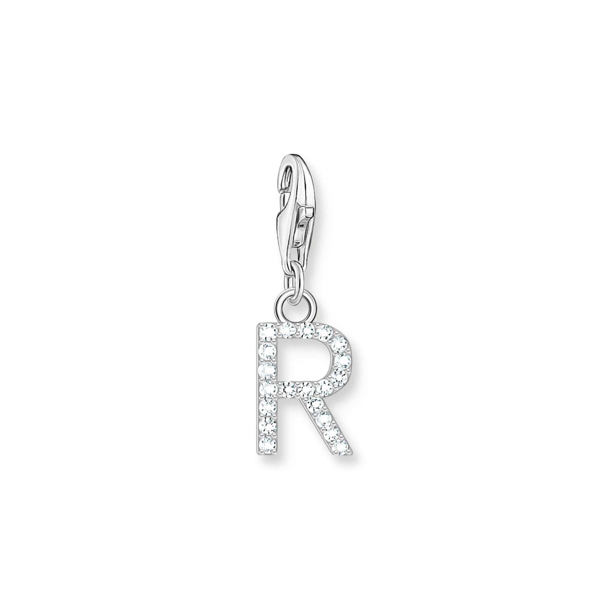 Thomas Sabo Initial Charm Pendant — R, Sterling silver