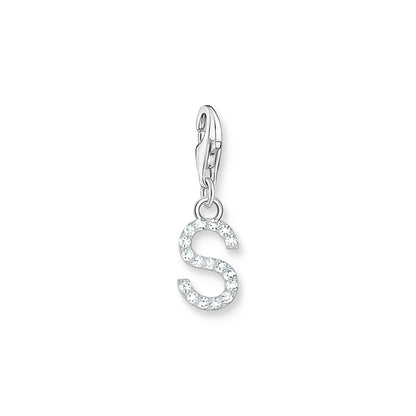 Thomas Sabo Initial Charm Pendant — S, Sterling silver